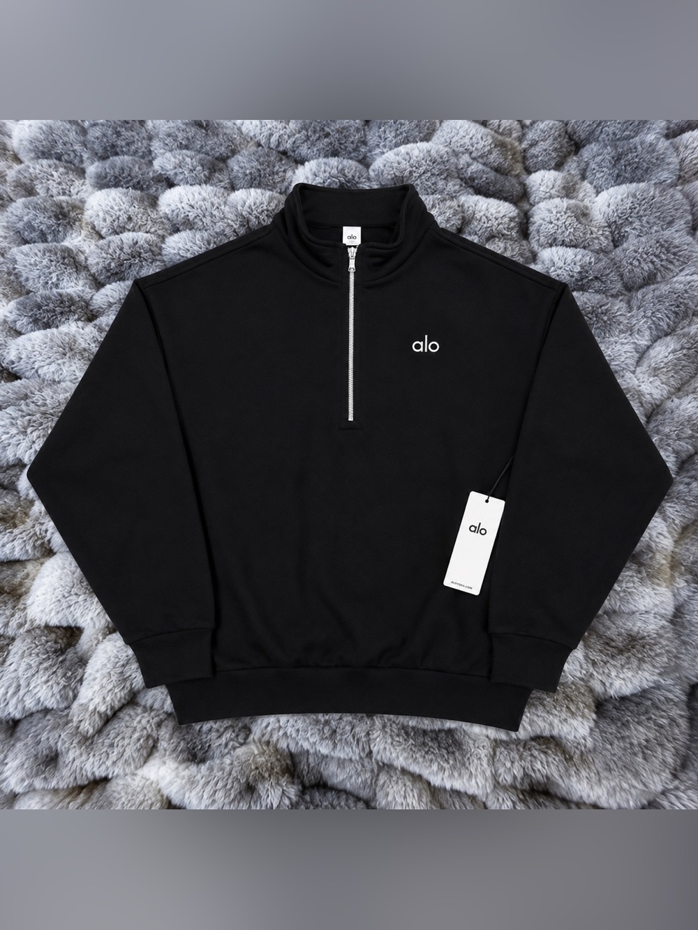 Alo Yoga Black Quarter Zip